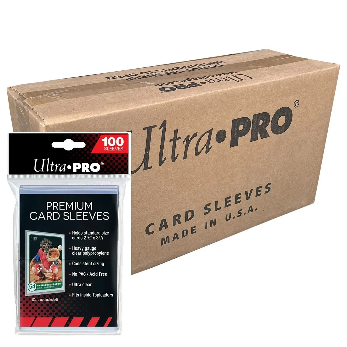Ultra Pro PREMIUM Soft Card Penny Sleeves MASTER CASE 10,000 Sleeves 100 Packs