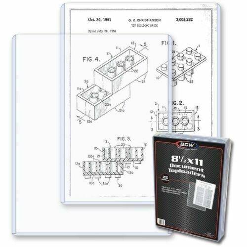 25 BCW 8.5×11 Photo / Print Hard Plastic Topload Holders Rigid Protector Sleeves