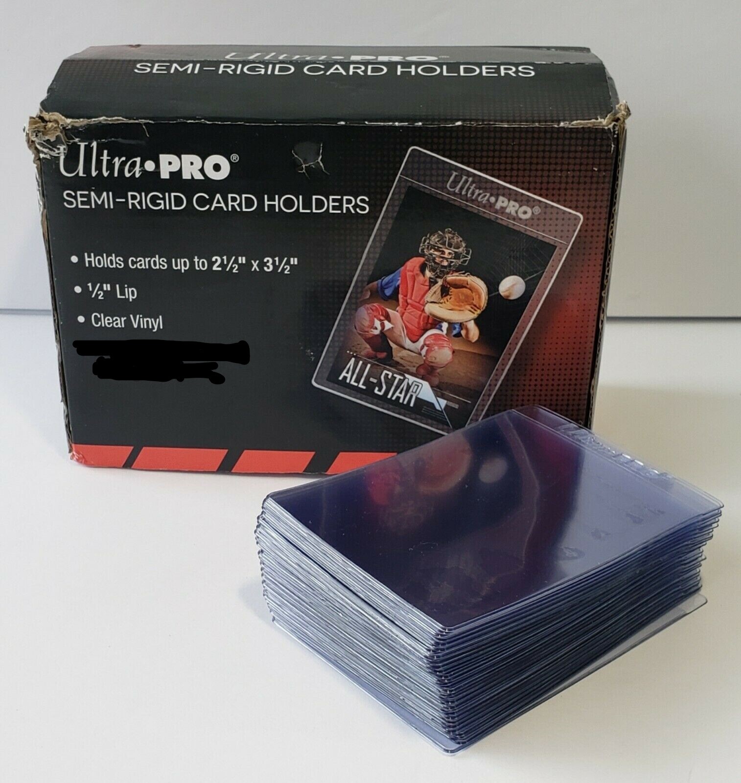 50 PACK – Ultra Pro Standard Size Semi-Rigid Card Holders 35pt Graded Submission