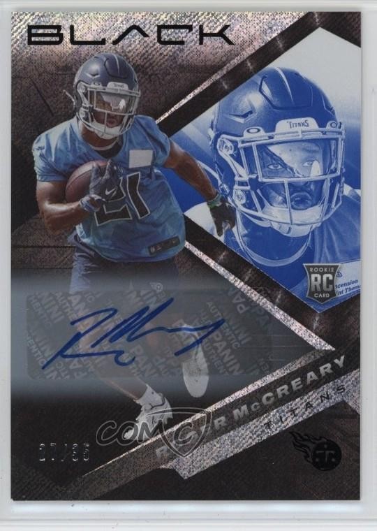 2022 Panini Black Rookies Sapphire /35 Roger McCreary #157 Rookie Auto RC 1l5j