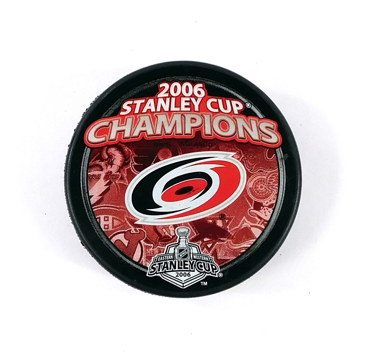 2006 Stanley Cup Champions Carolina Hurricanes Official NHL Hockey Puck
