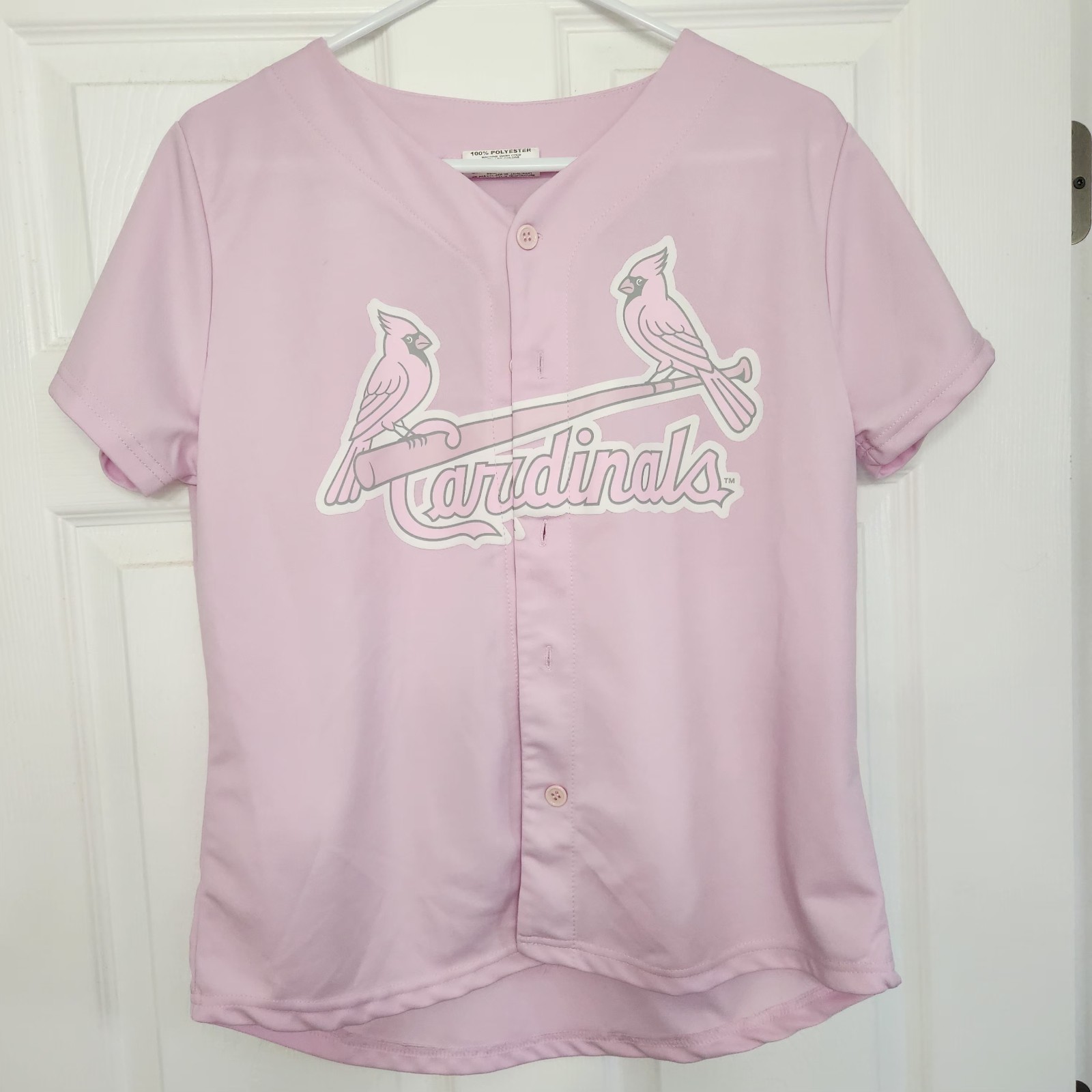 St Louis Cardinals Women’s Match Up Promotion Jersey Short Sleeve Pink L