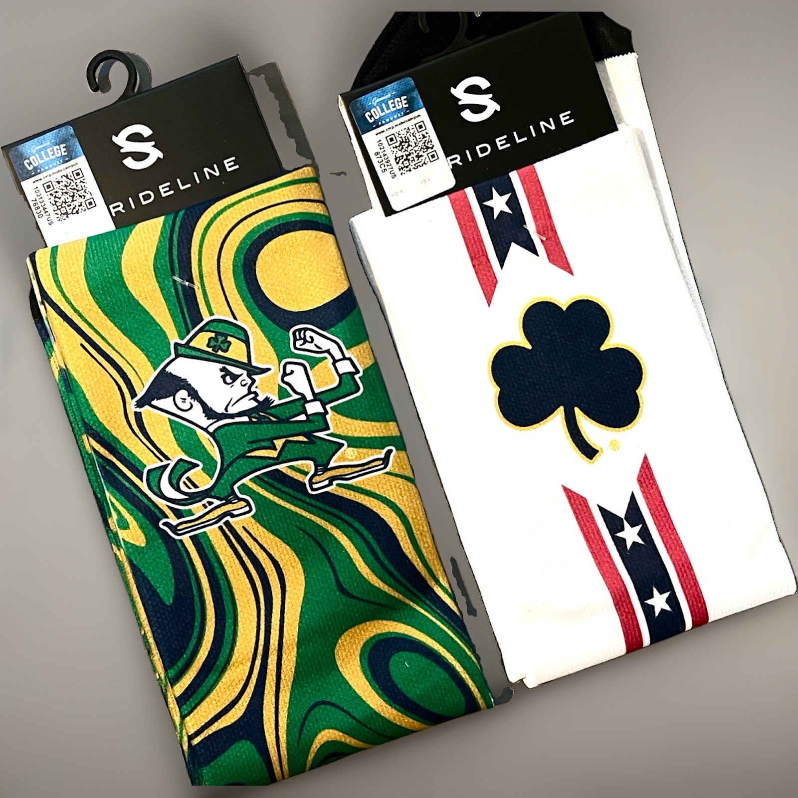 Notre Dame Fighting Irish Socks Strideline 2 PAIR MENS 9-12 BRAND NEW