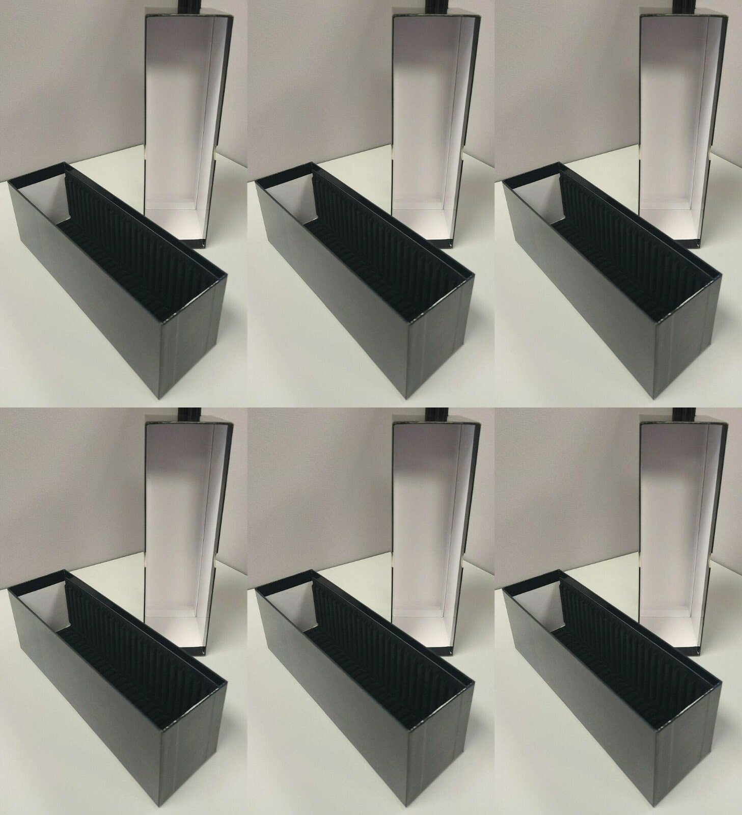 Lot of 6 Guardhouse Graded Card Slotted Black Storage Box Holds 25 PSA Slabs