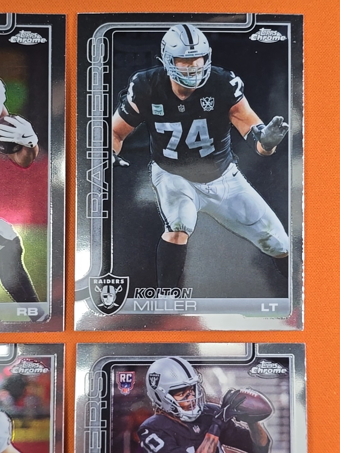 ⚫️⚪️⚫️ 2025 TOPPS CHROME LAS VEGAS RAIDERS COMPLETE BASE TEAM SET (12 CARD LOT)