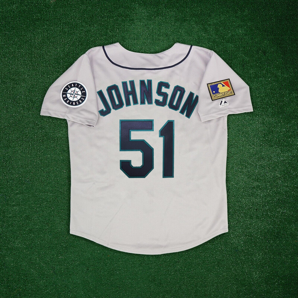 Randy Johnson 1994 Seattle Mariners Men’s Road Grey Jersey w/ MLB 125th Patch