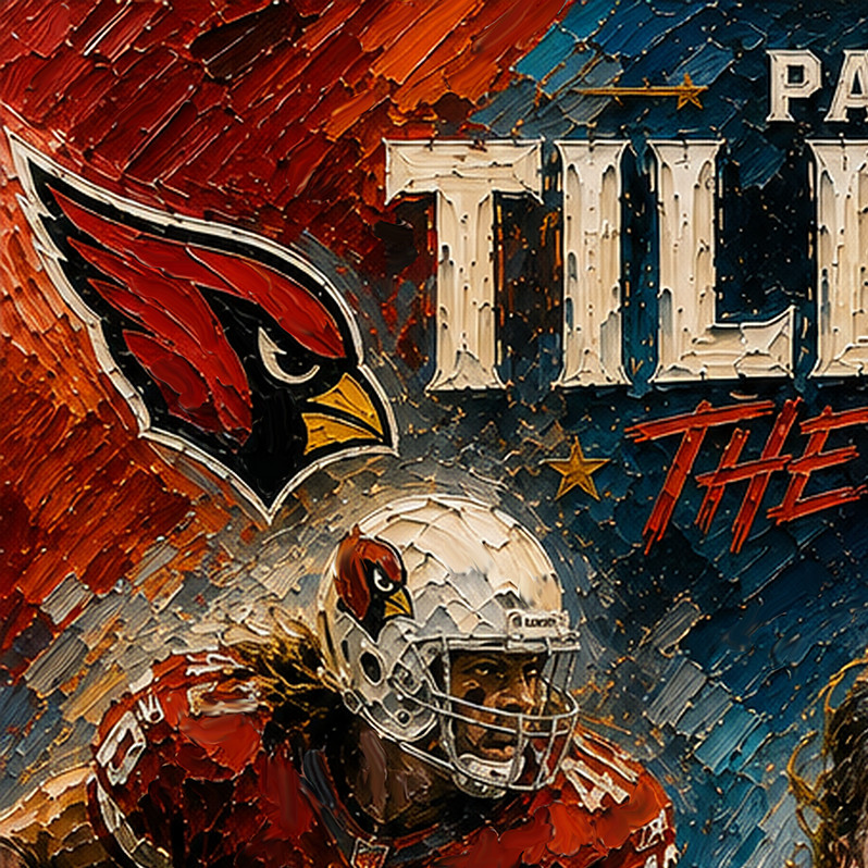 Patrick Tillman – Arizona Cardinals, US Army, Wall Art Painting, New Painting