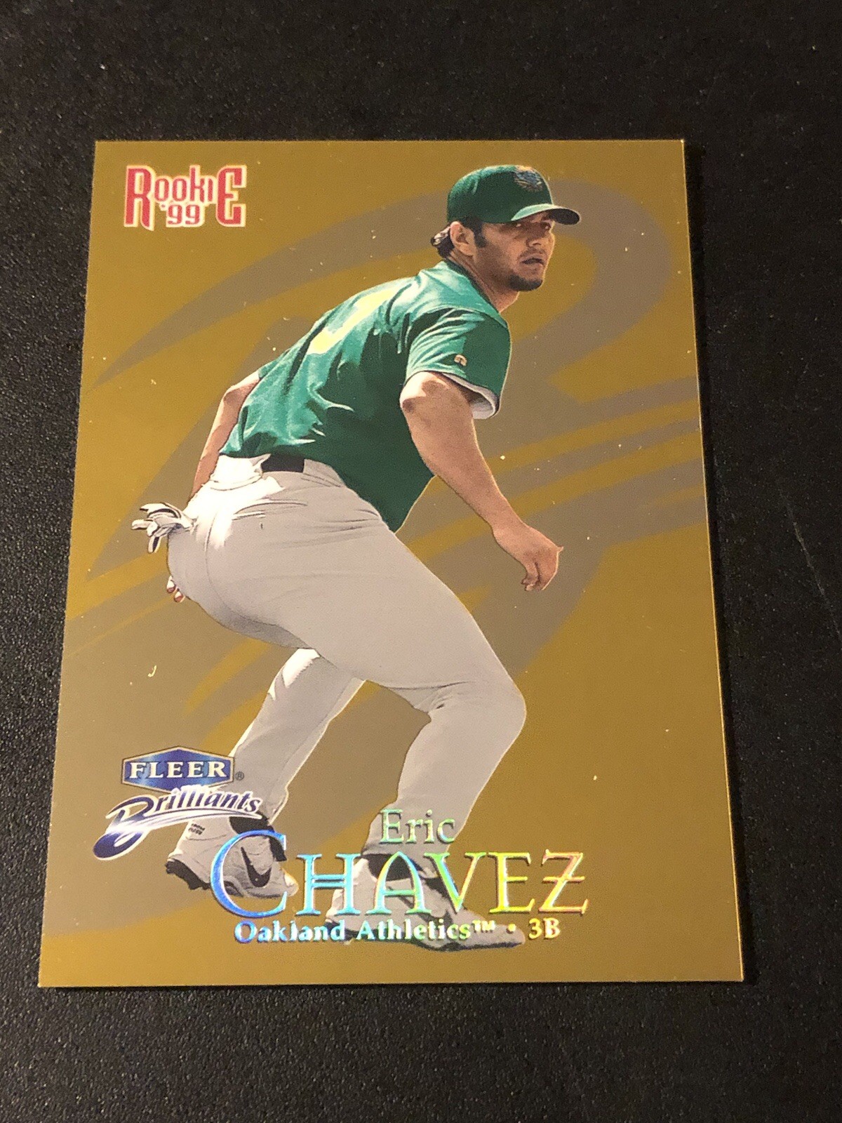 1999 Fleer Brilliants Gold Eric Chavez #130G /99