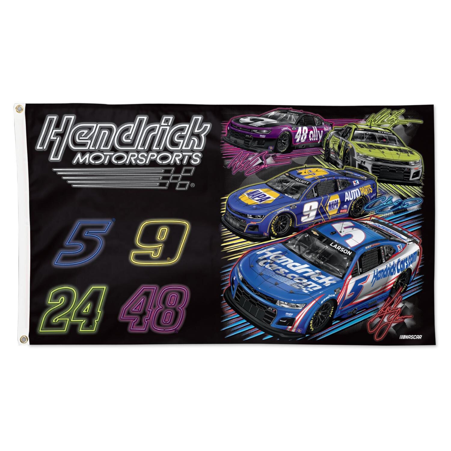 2025 Hendrick Motorsports Nascar 4 Cars Racing 3×5 FT Flag Wall Decore Banner