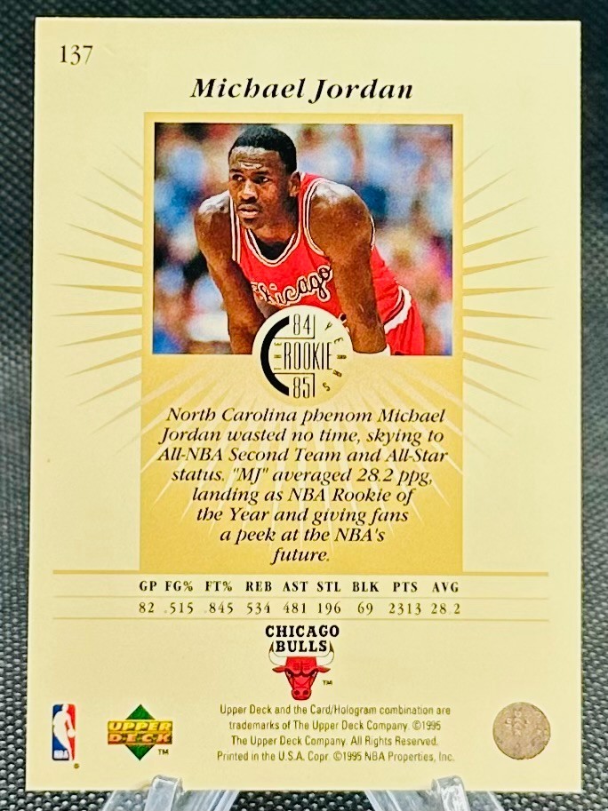 1995-96 Upper Deck UD The Rookie Years Electric Court Michael Jordan Bulls #137