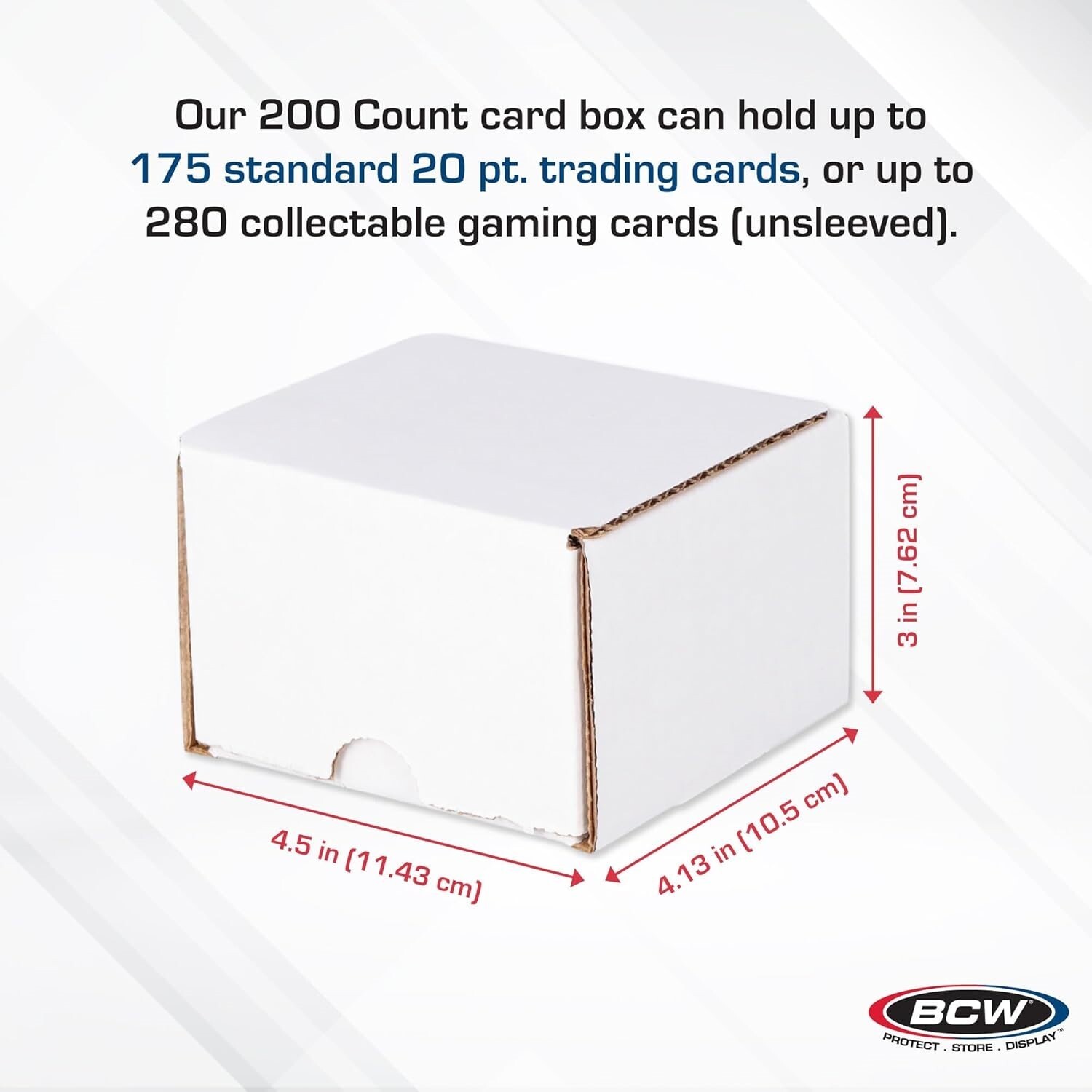 10 BCW 200 Ct Cardboard Card Boxes Sports / Game Deck Storage Coin Slab Shipping