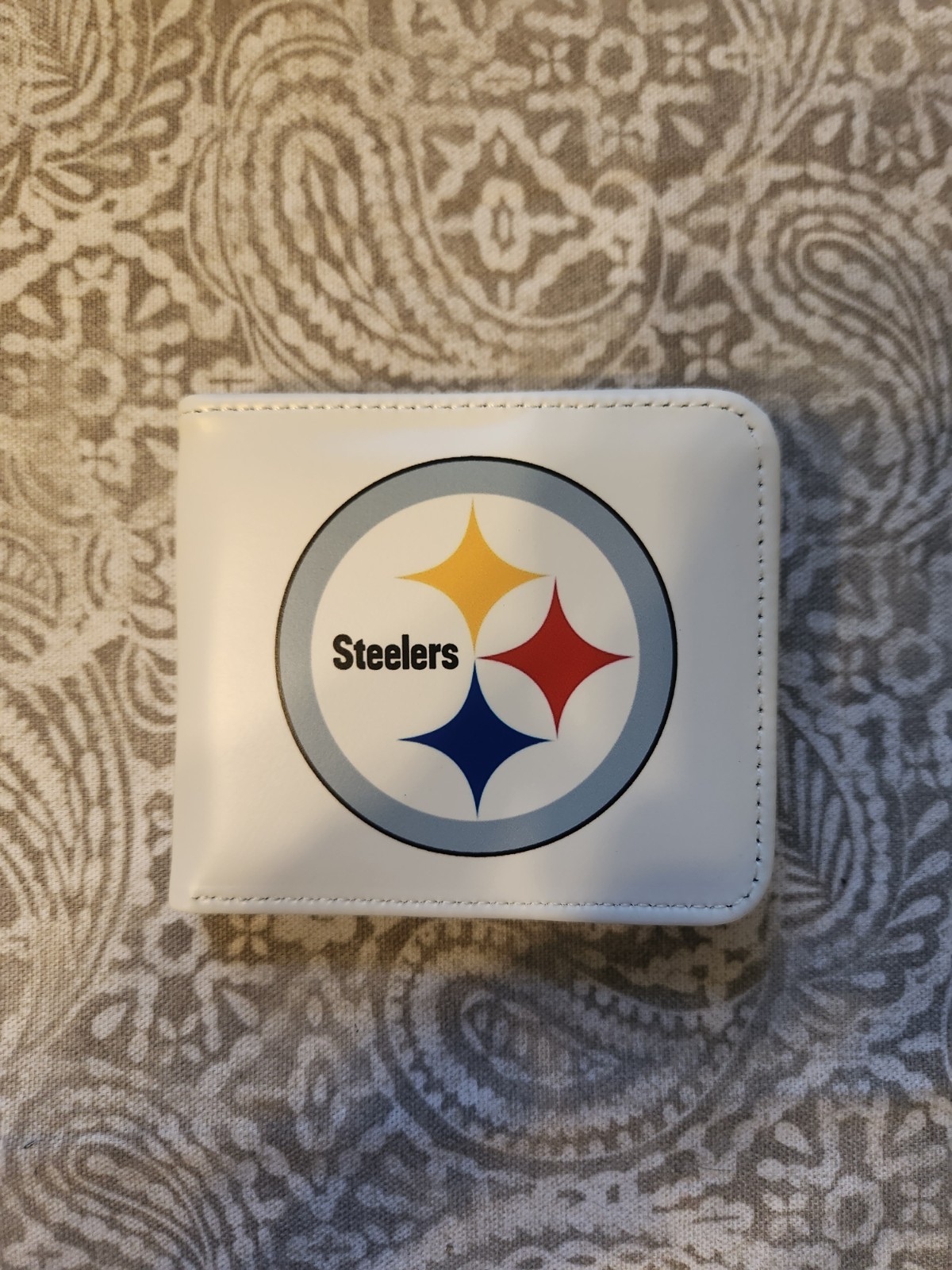 Pittsburgh Steelers NFL Football White Wallet BI-Fold PU Leather Billfold