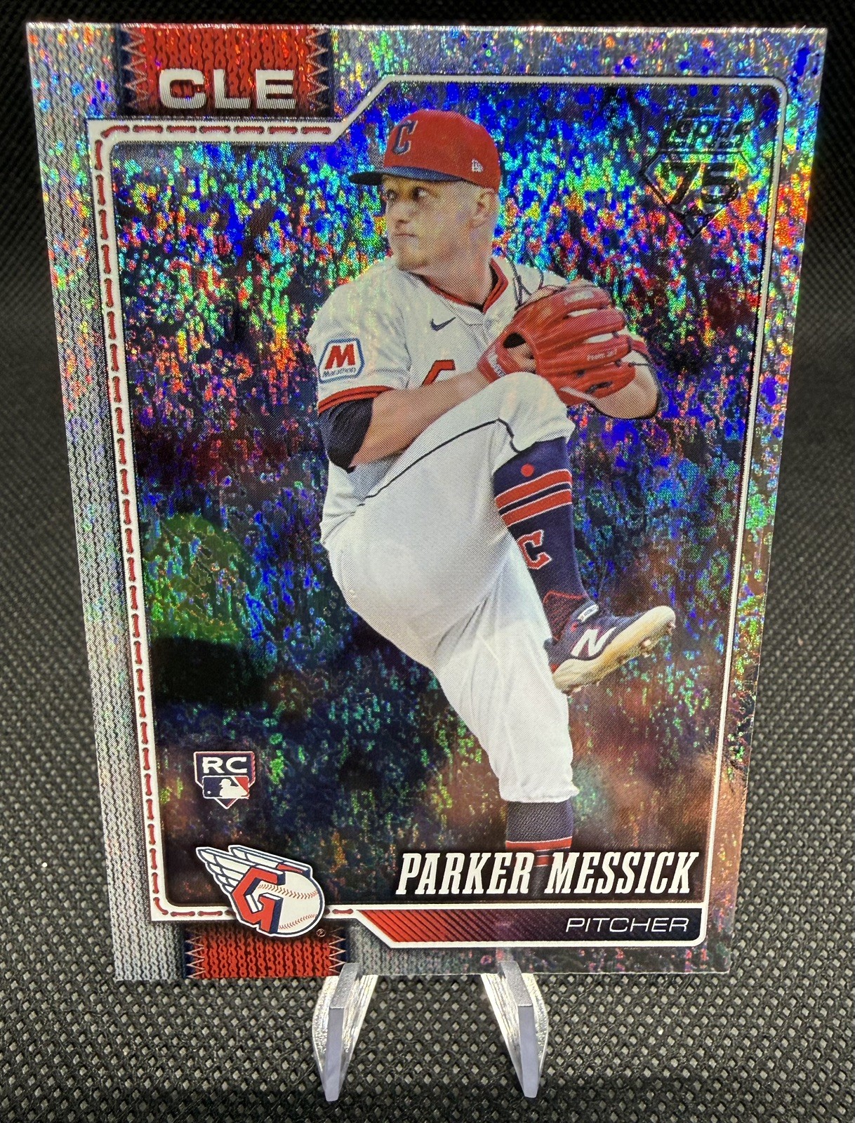 2026 Parker Messick #67 RC Topps Series 1 Confetti Cleveland Guardians