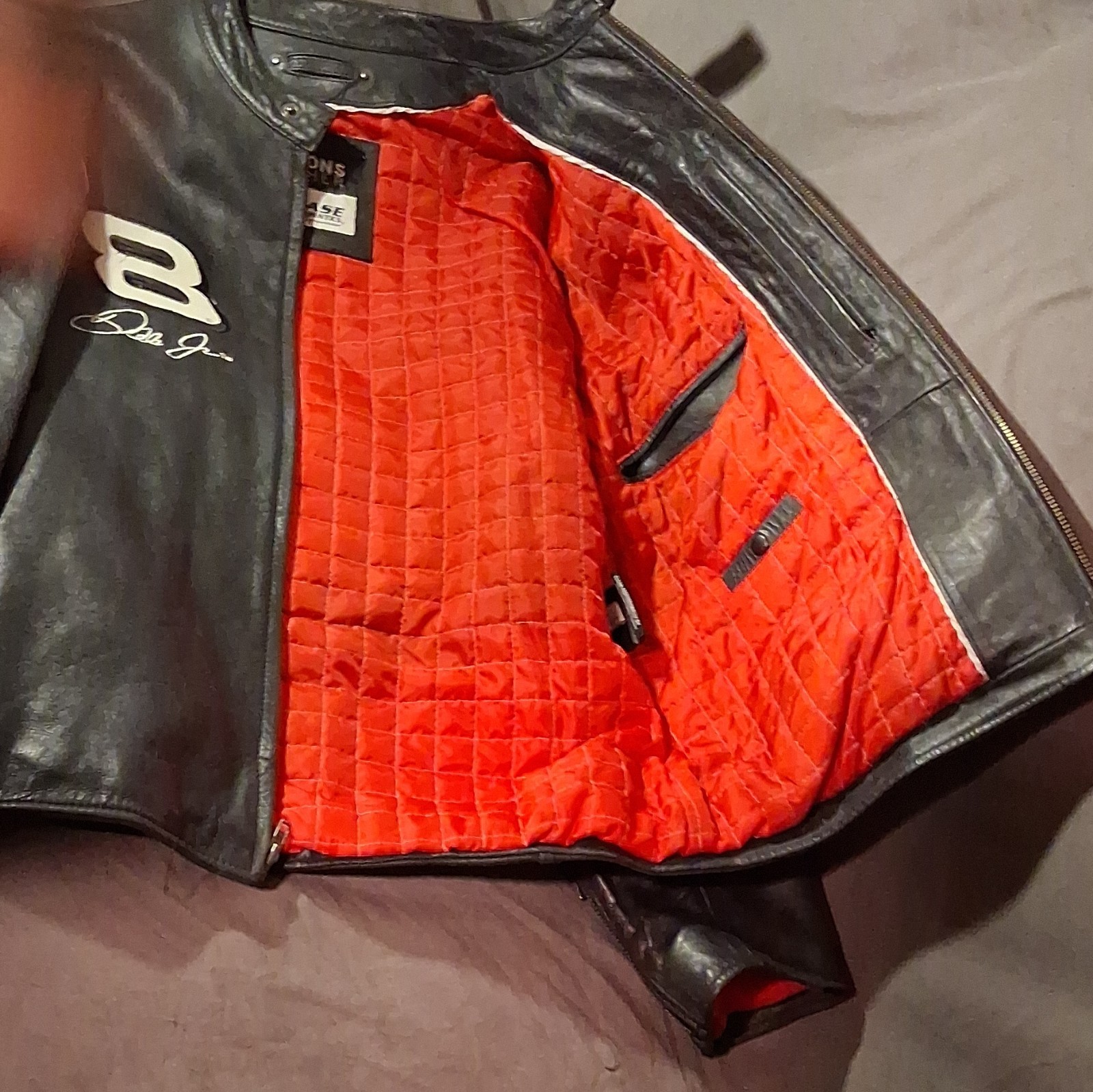 Vintage Wilson’s Chase Authentics LEATHER JACKET #8 DALE EARNHARDT JR. SIZE L