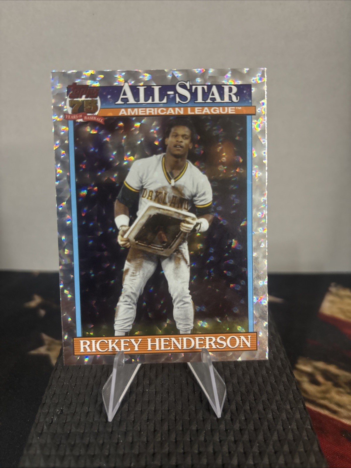 2026 Topps Series 2 Rickey Henderson Oakland #91AS-10 Crackle Foil