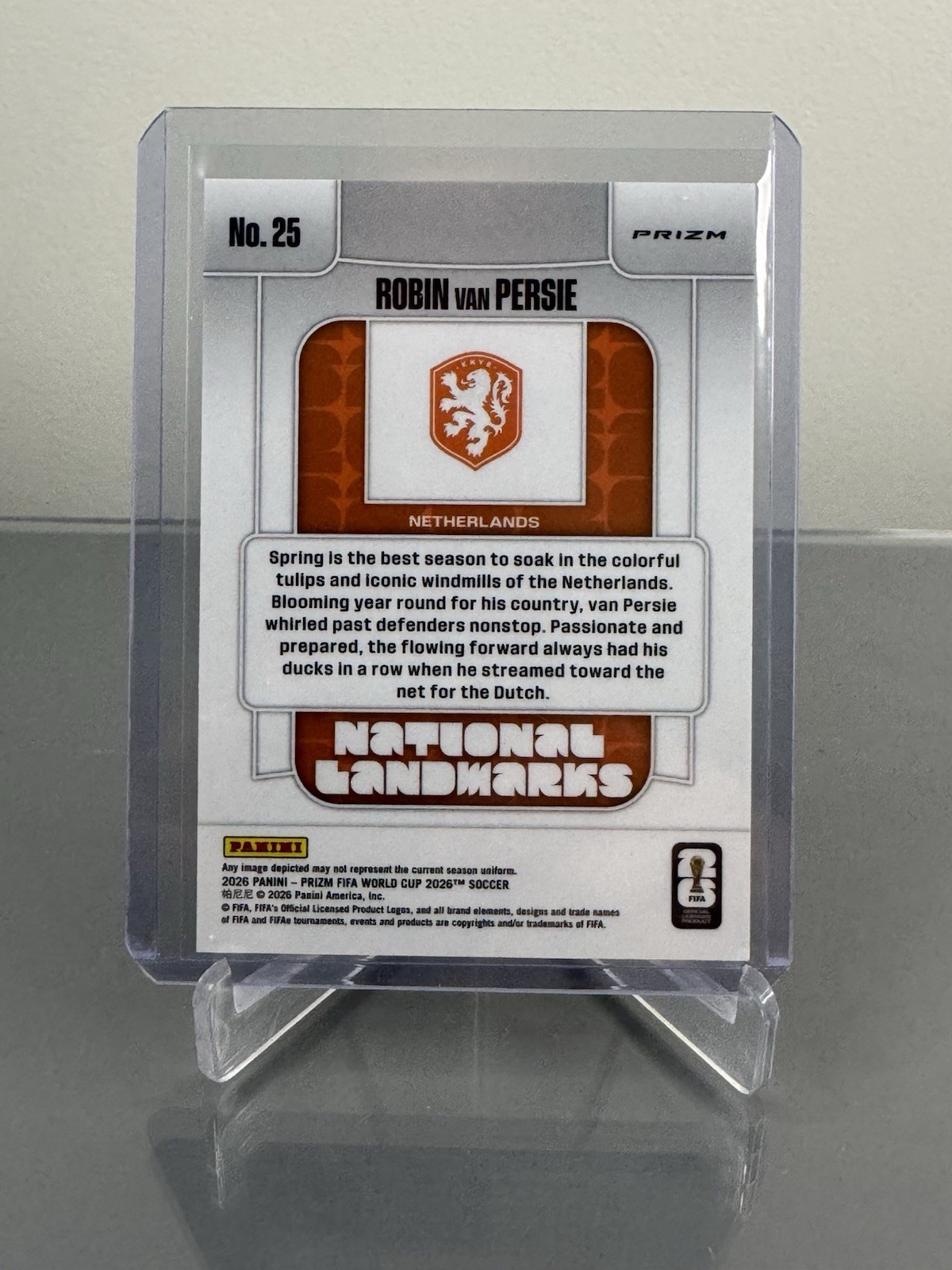 2026 Panini Prizm FIFA World Cup Robin van Persie #25 Landmarks Case Hit SSP