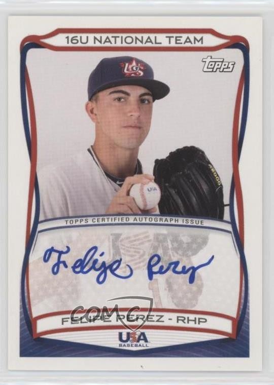 2010 Topps USA Baseball Team Felipe Perez #A-TBD Auto 0q3