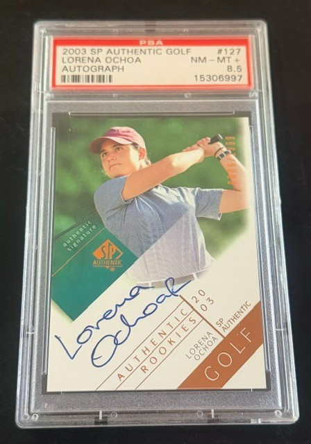 2003 SP GAME USED GOLF 127 LORENA OCHOA AUTO SIGNED ROOKIE PSA 8.5 MEXICAN HERO
