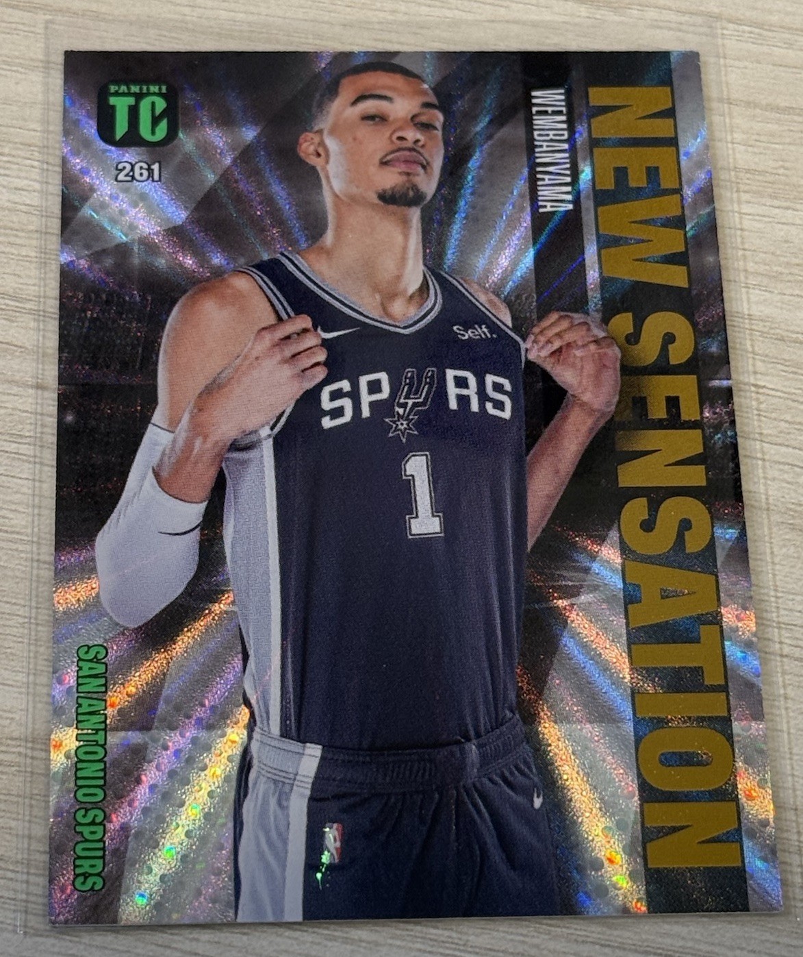 2023-24 Panini T.C. #261 Victor Wembanyama (RC) New Sensation Wemby Spurs Rookie