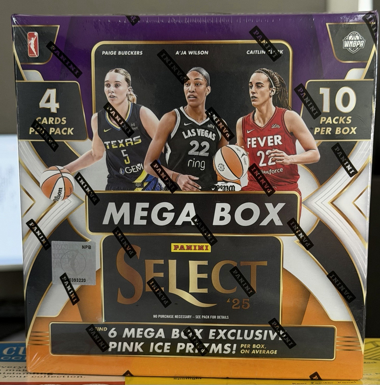 Panini 2025 Select WNBA Basketball Mega Box 40 Cards Pink Ice Prizms
