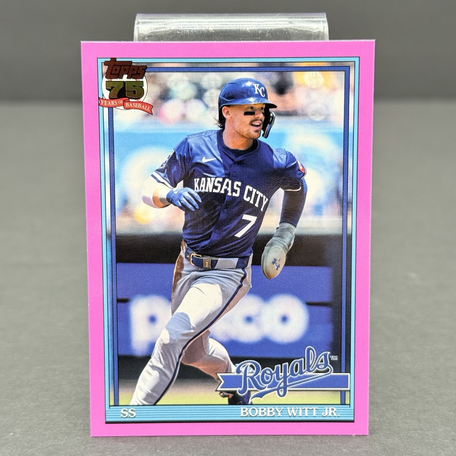 Topps 2026 Baseball Card #T91-3 Bobby Witt Jr. Pink 1991 Throwback