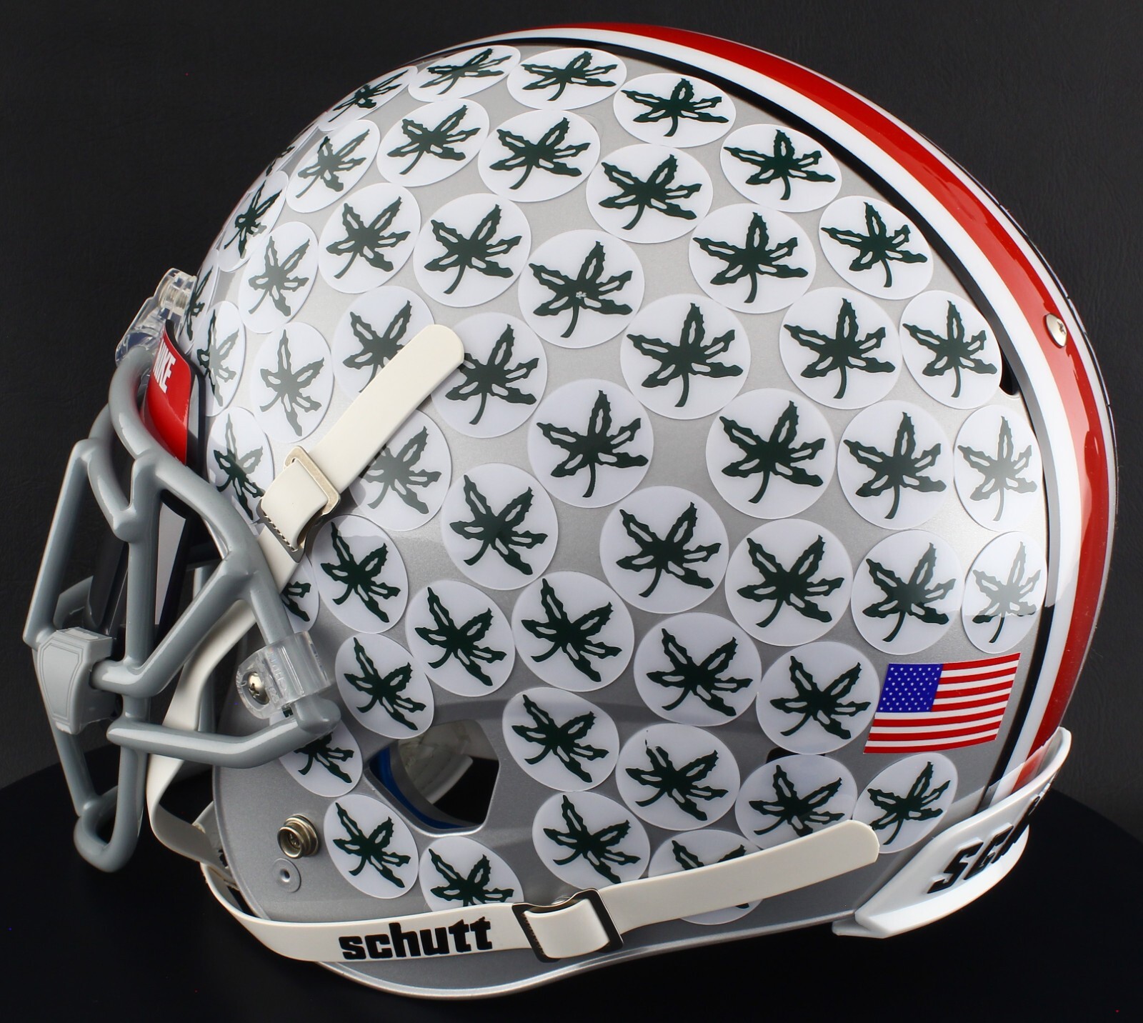 OHIO STATE BUCKEYES NCAA Full Size Replica Football Helmet with VISOR/EYE-SHIELD