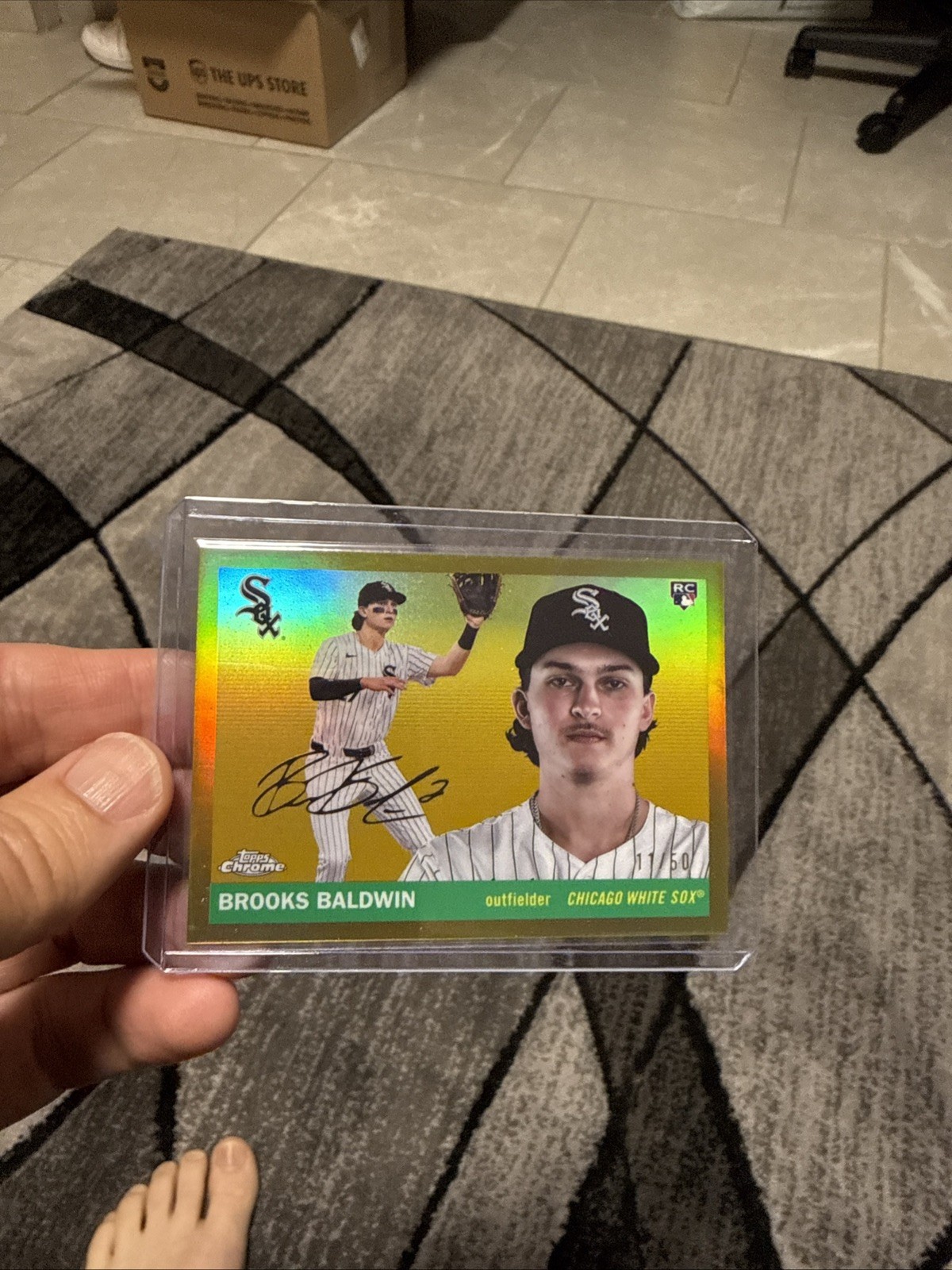 2025 Topps Chrome Platinum Anniversary Brooks Baldwin Gold # /50 RC White Sox