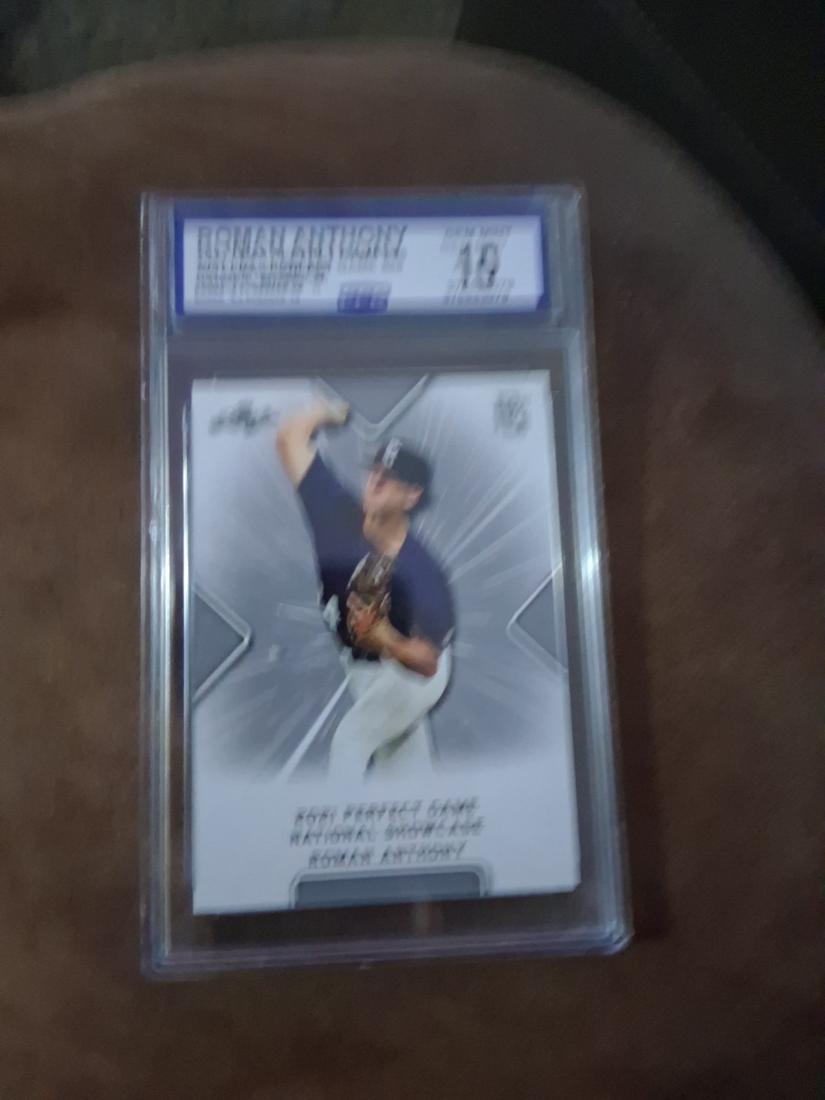 Roman Anthony 2021 Leaf Perfect Game Prospect Card No. 88. CCG Gem Mint 10.