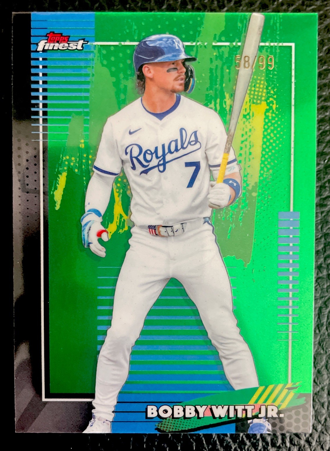 2026 Topps Finest Bobby Witt Jr. True Green Refractor /99 Kansas City Royals