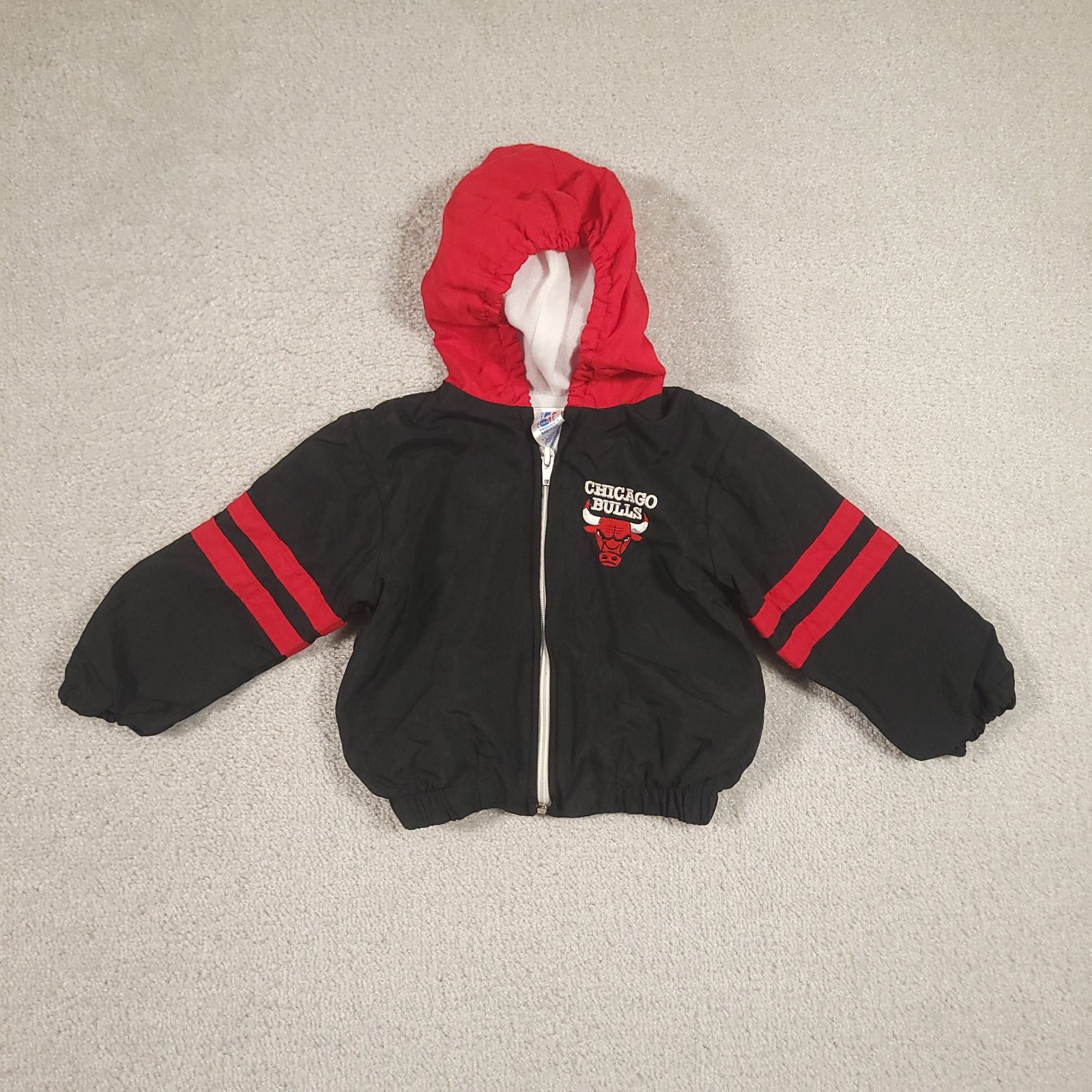 Chicago Bulls Jacket Toddler 24M Black Red NBA Basketball Hooded