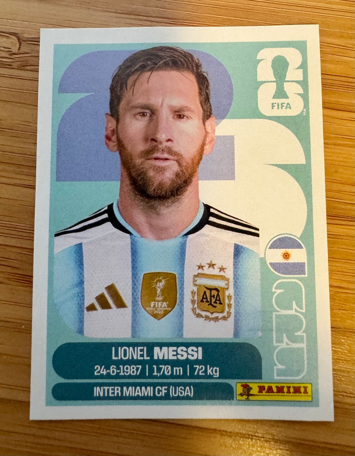 Panini FIFA World Cup 2026 Sticker – Lionel Messi (ARG) ARG17 – ARG 17