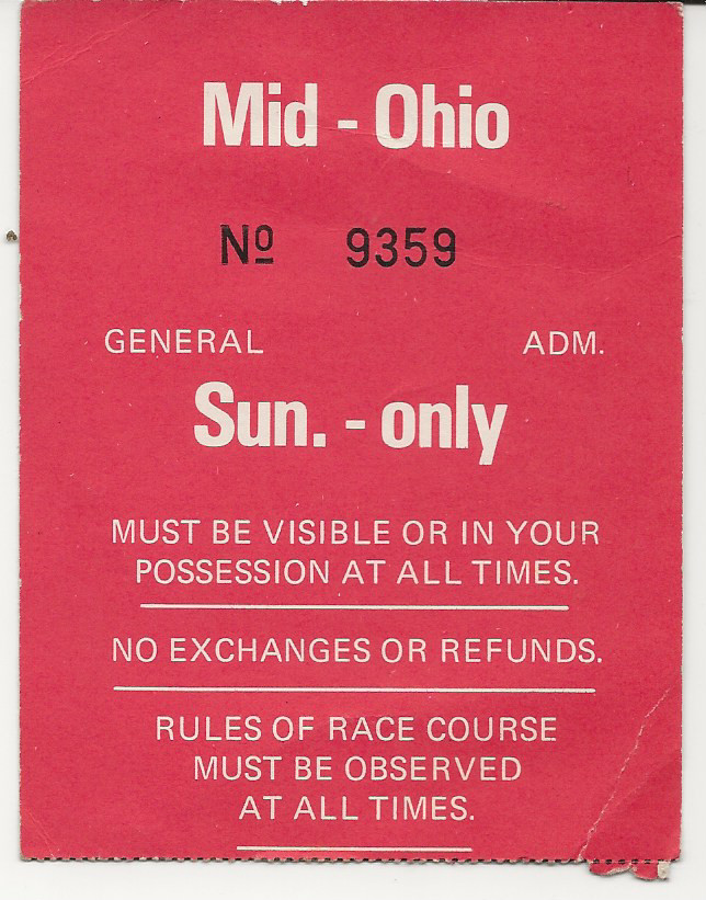 Mid-Ohio Sports Car Pass (date is unspecified)