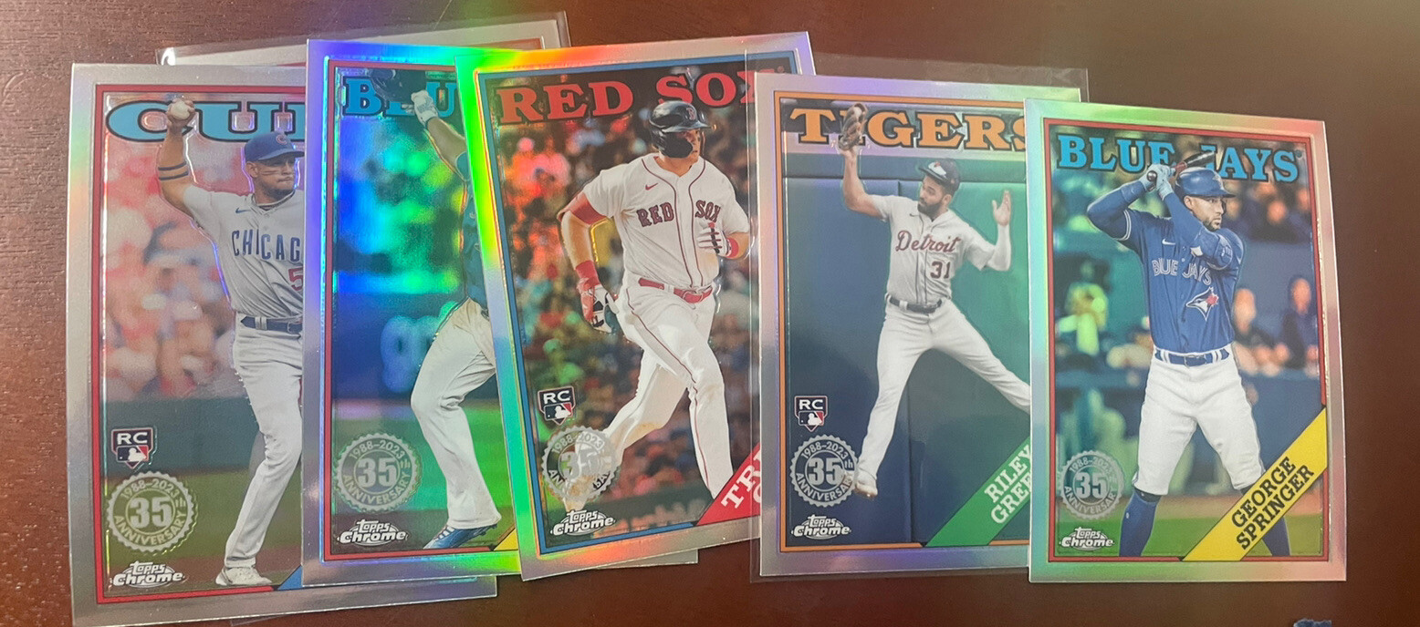 2023 Topps Chrome Baseball #1-220 Base And 1988 35th Inserts Complete Your Set