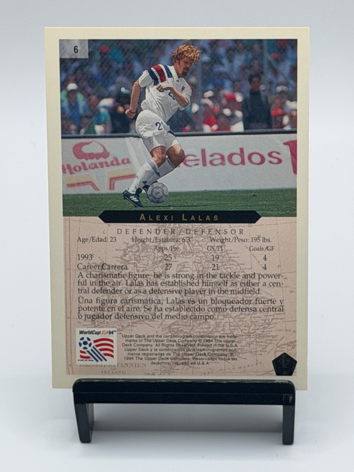 1994 Upper Deck World Cup Contenders English/Spanish #6 Alexi Lalas