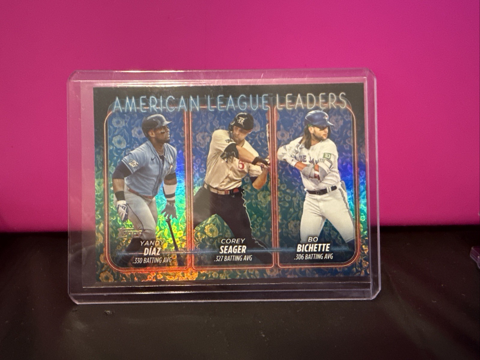 2024 topps Diaz, seager, Bichette #149 Easter Holiday Foil #04/50