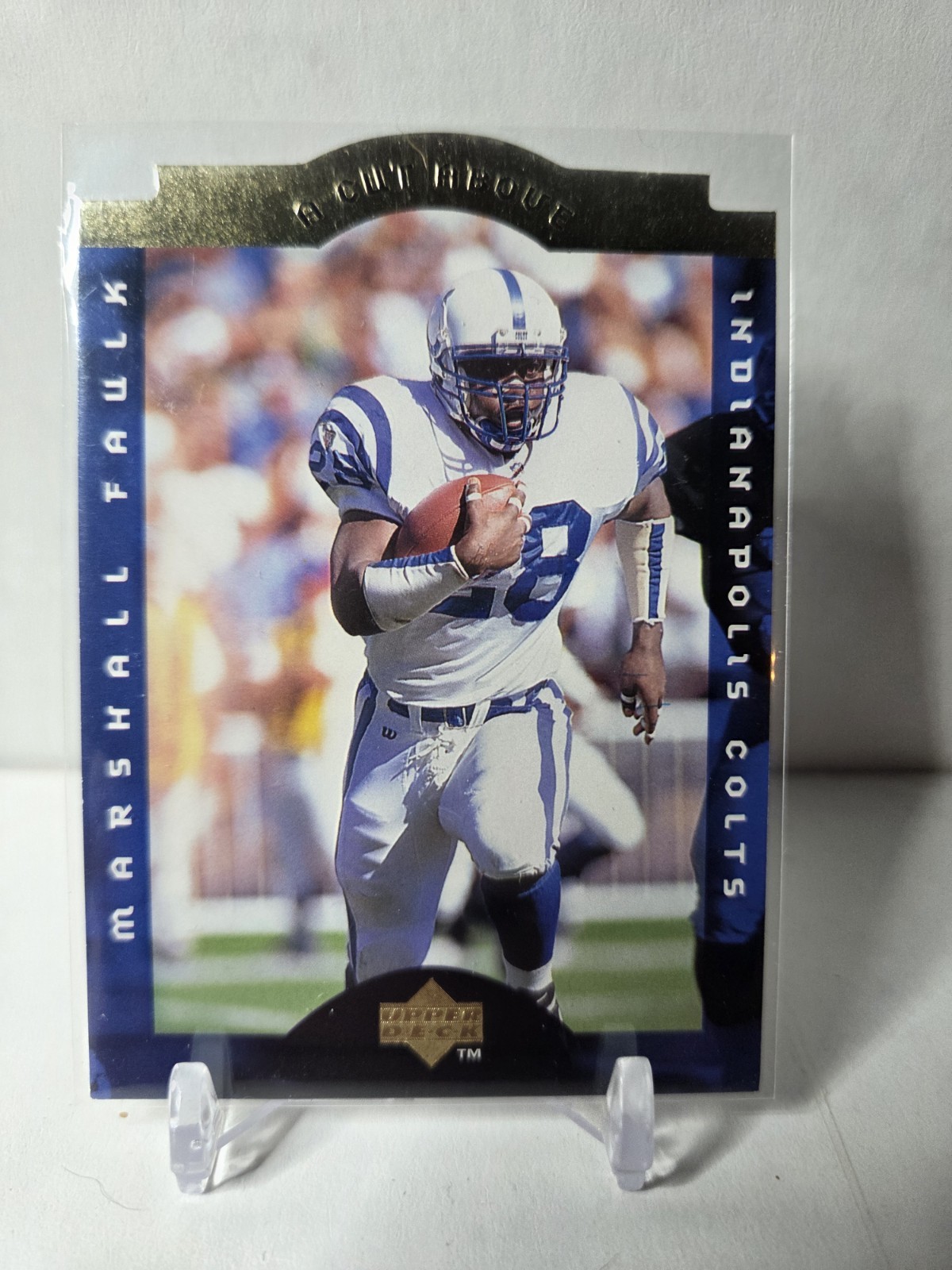 1996 Upper Deck Collector’s Choice – Marshall Faulk Colts A Cut Above #5