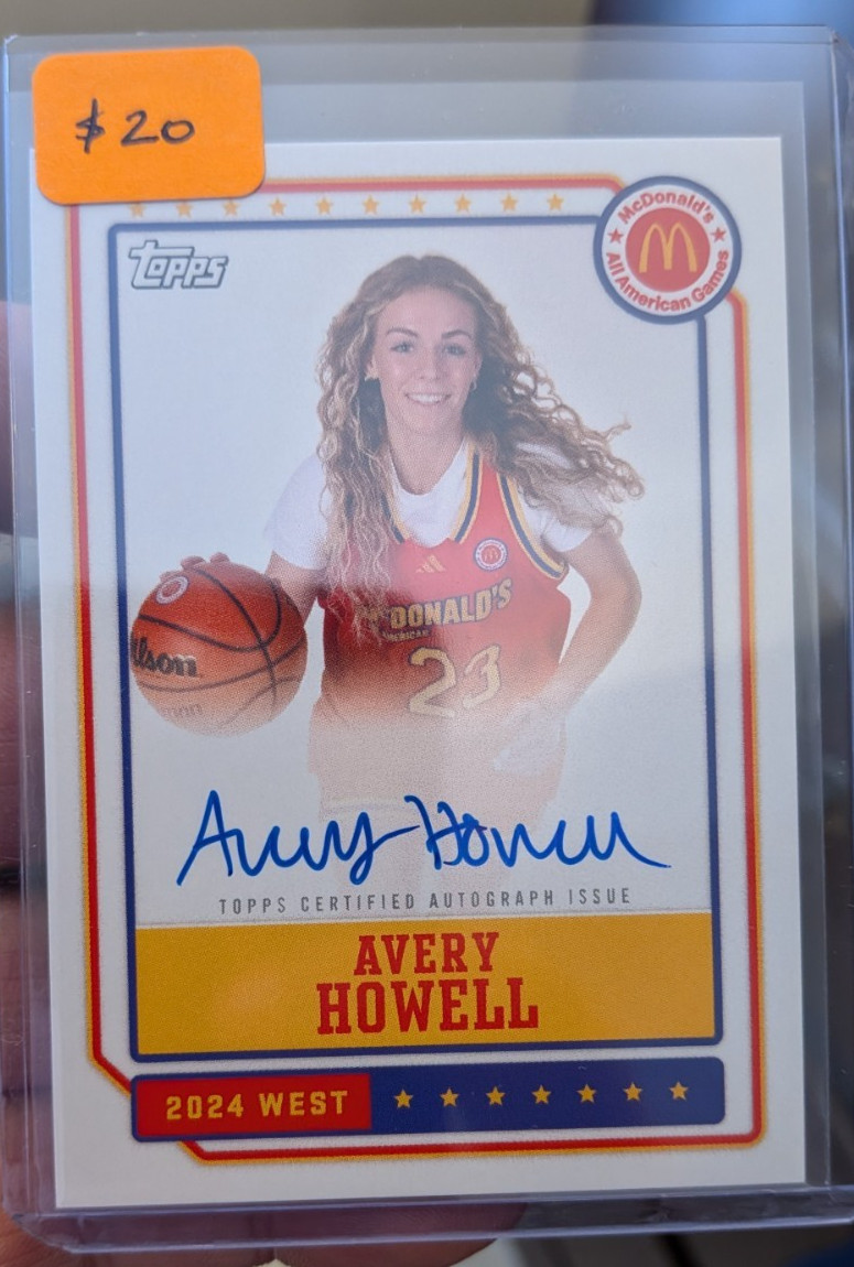 2024 Topps Chrome McDonald’s All American Event Avery Howell #EA-AH Auto 10np