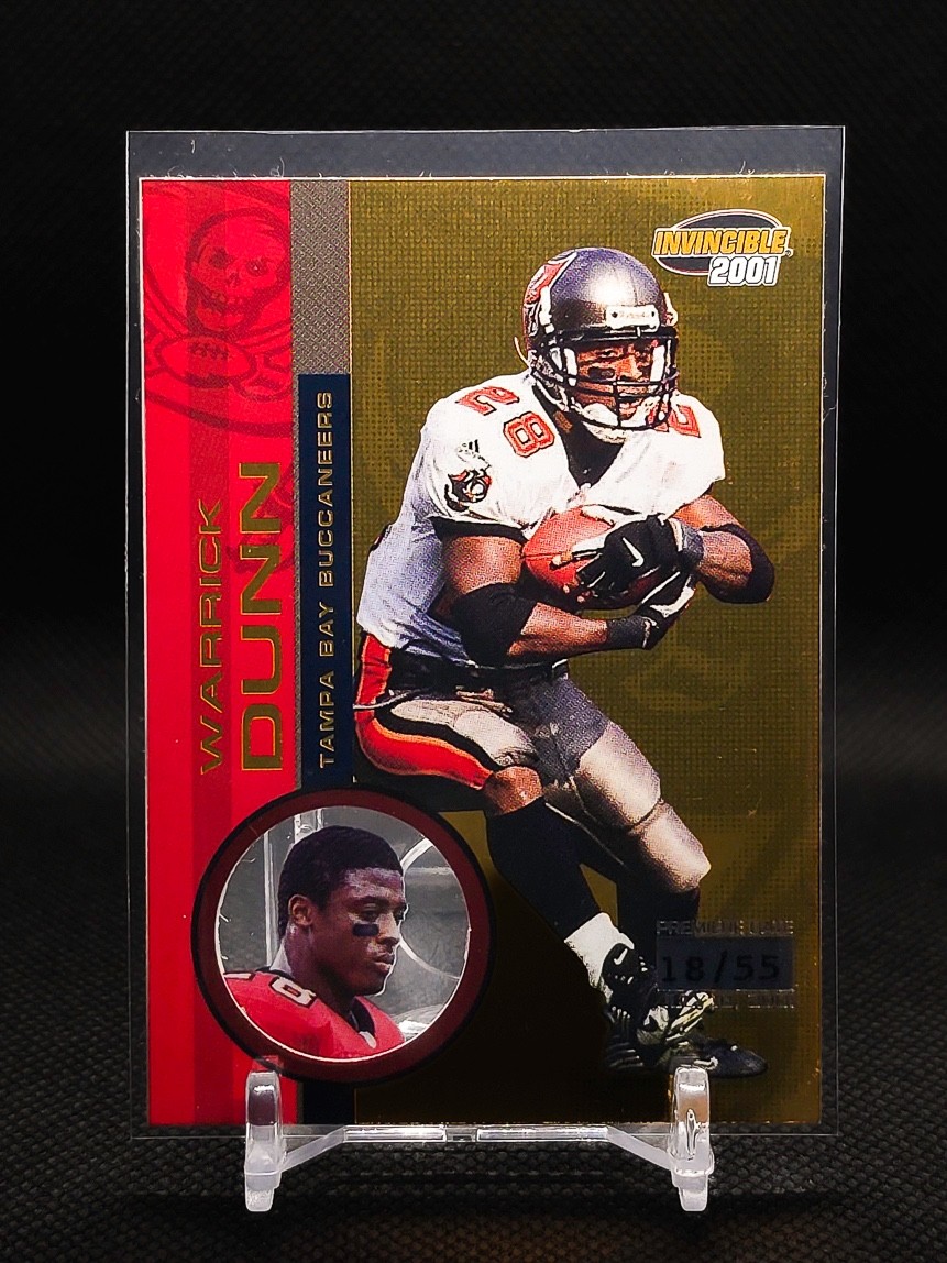 2001 Pacific Invincible Premiere Date 232 Warrick Dunn Buccaneers SP 18/55