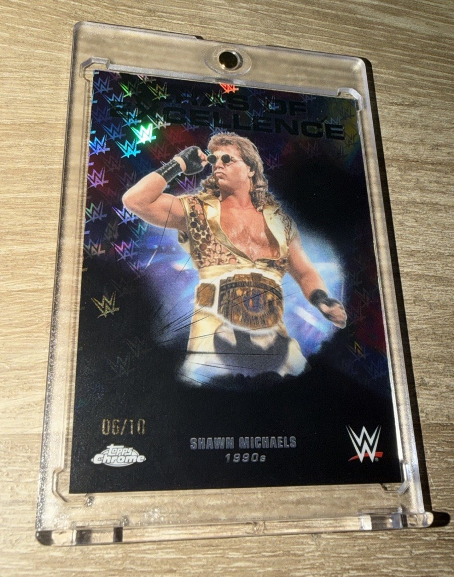 2026 Topps Chrome WWE Logofractor Shawn Michaels Black Eras Of Excellence /10 SP