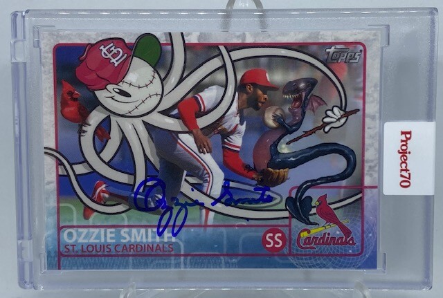 Topps Project 70 #119 Ozzie Smith by Greg “Craola” Simkins Signed Auto MLB COA
