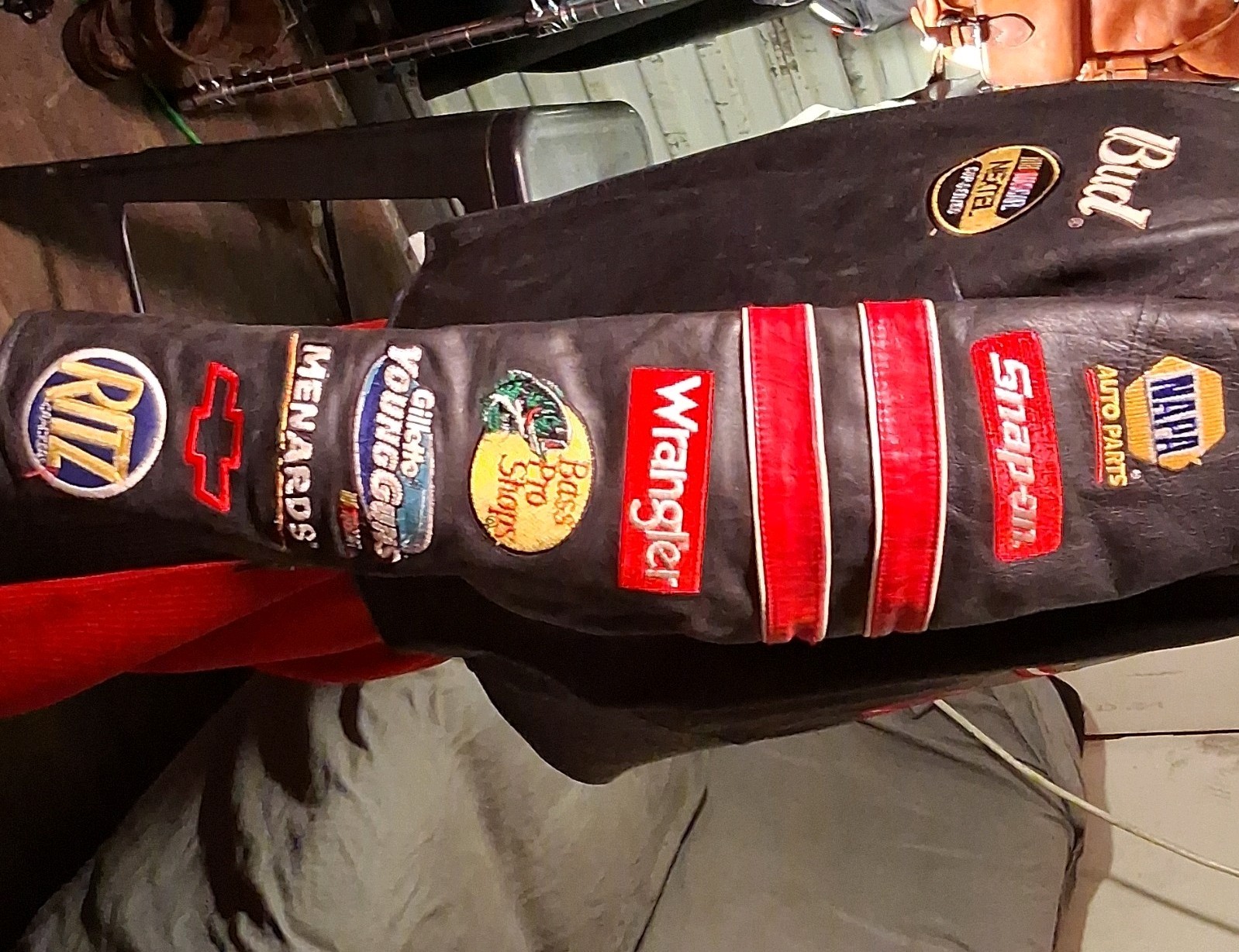 Vintage Wilson’s Chase Authentics LEATHER JACKET #8 DALE EARNHARDT JR. SIZE L