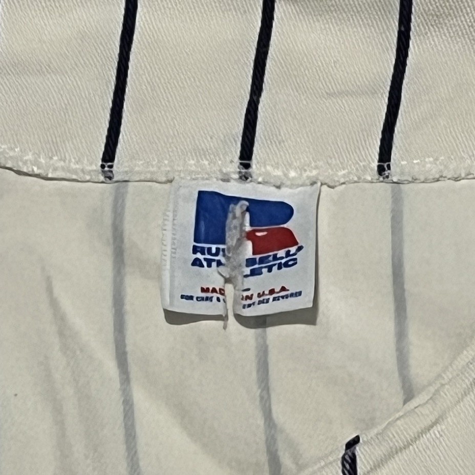 Russell Athletic Vintage 90s MLB Baseball Jersey USA Pin Stripe Blank Large