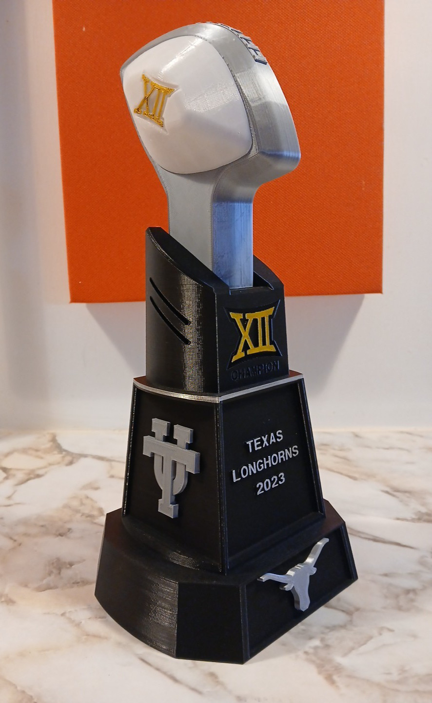TEXAS LONGHORNS 2023 BIG XII CHAMIONSHIP TROPHY, 12-1/2-INCHES TALL