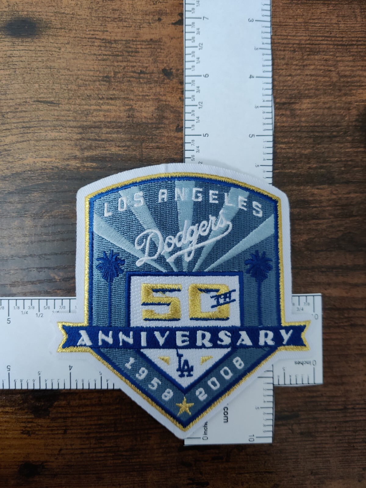 2008 Los Angeles Dodgers 50th Anniversary Season Home & Road Jersey Sleeve Patch
