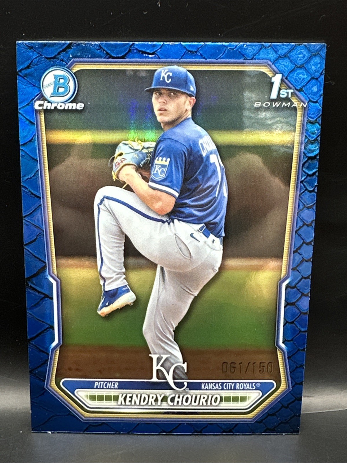 2026 Bowman Baseball Kendry Chourio Blue Reptilian Refractor /150 #BCP-7 Royals
