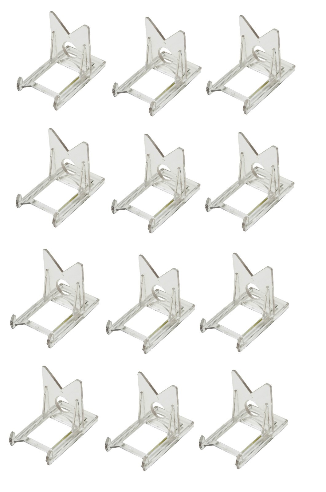 (Pack of 12) CSP 2-Piece Trading Card Stands – Dynamic Adjustable Display Stand