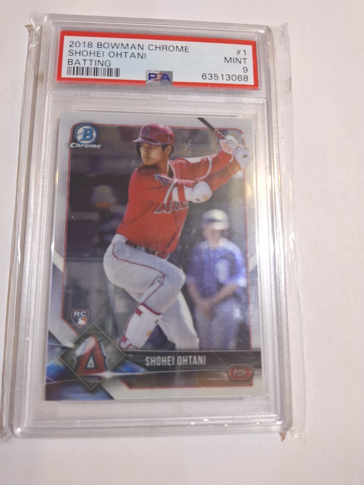 2018 Bowman Chrome Base Shohei Ohtani #1 Batting (RC) Mint PSA 9