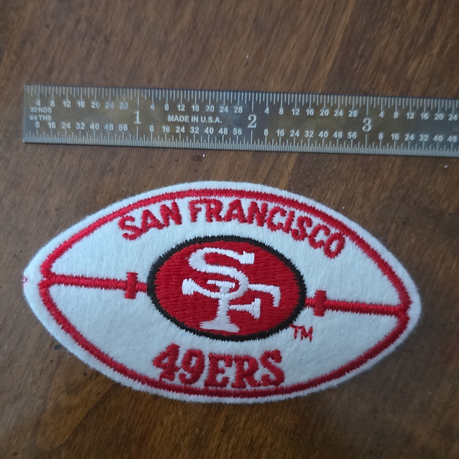 San Francisco 49ers NFL Football Embroidered Patch White Red Black