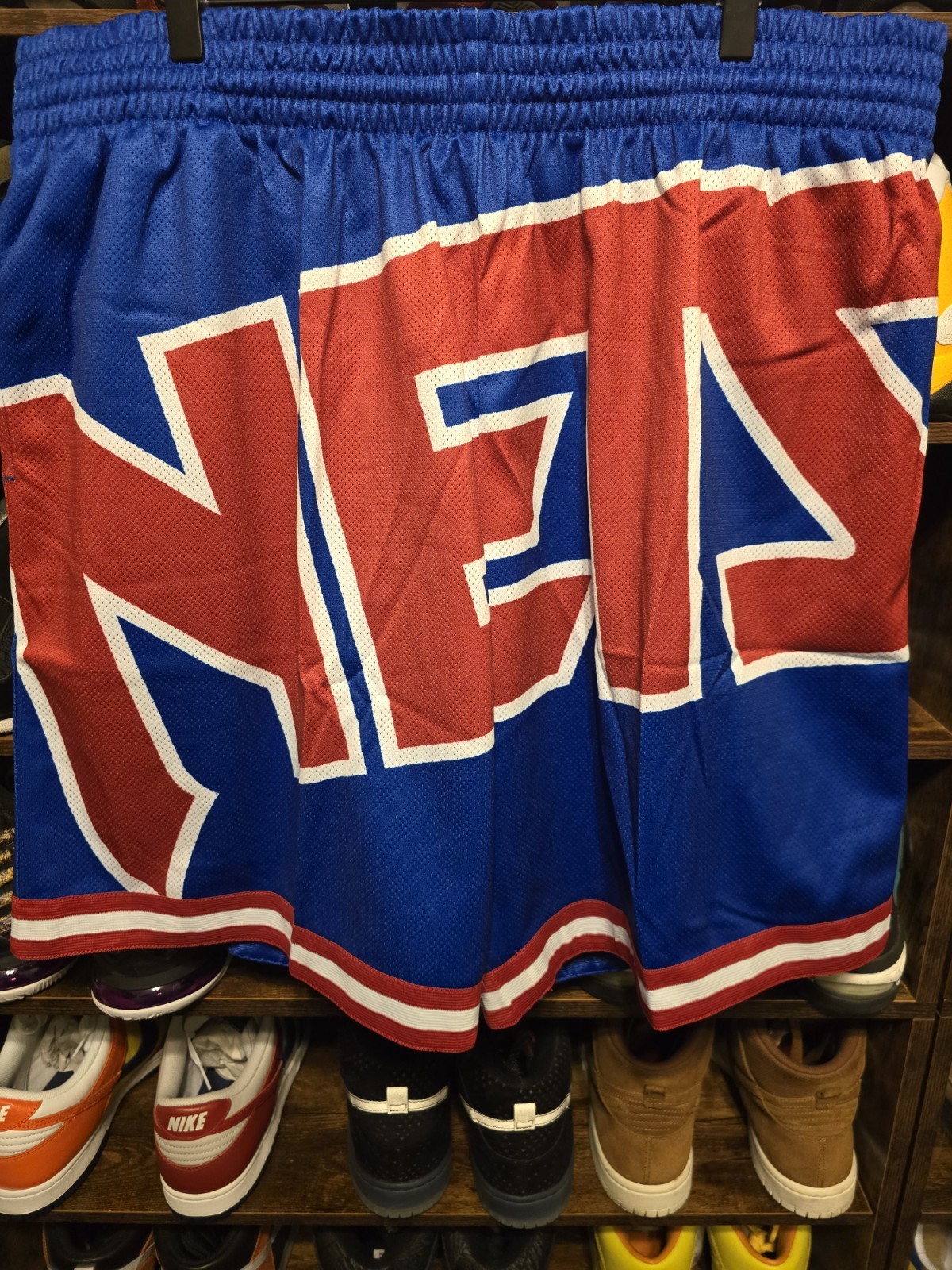 New Jersey Nets Mitchell & Ness Men’s NBA Blown Out Fashion Shorts NWT!