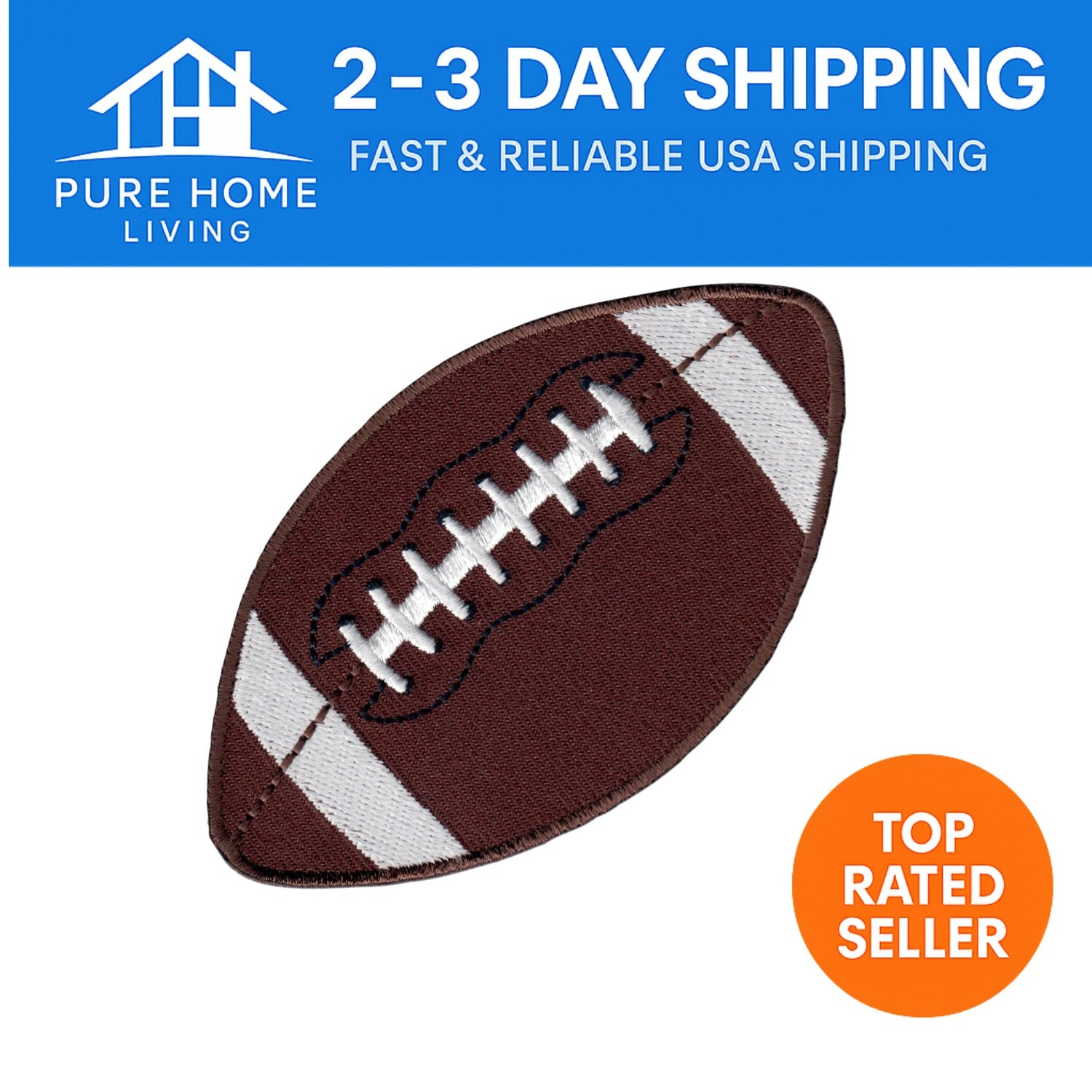 Charming Football Patch – Iron On/Sew On Embroidery for Stylish Clothing